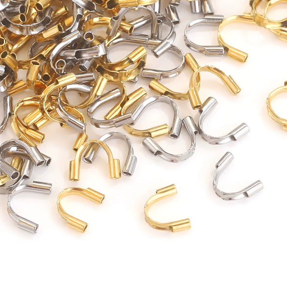 Jewelry Accessories Stainless Steel Ushaped Tube Protector Vacuum Goldplated Closing Buckle