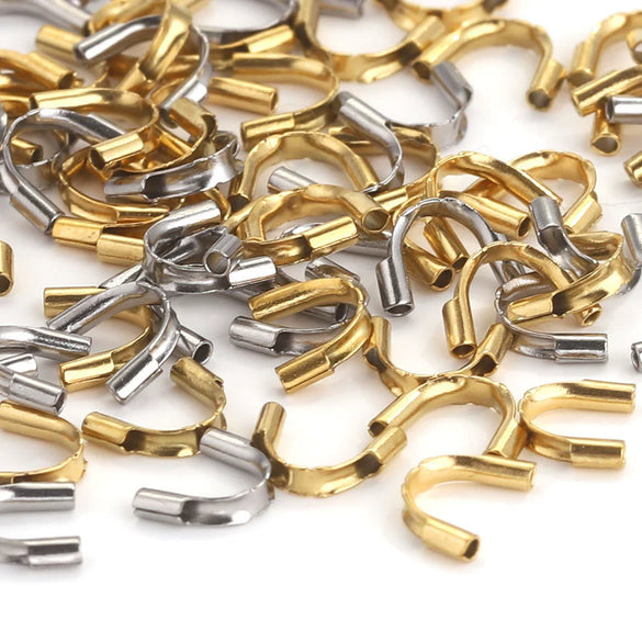 Jewelry Accessories Stainless Steel Ushaped Tube Protector Vacuum Goldplated Closing Buckle