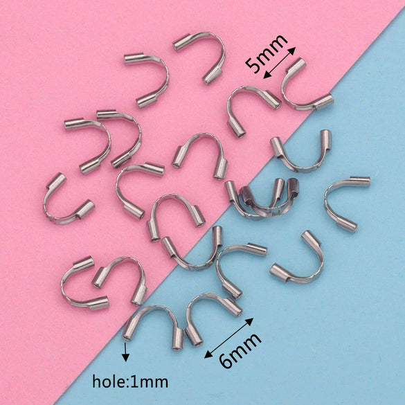 Jewelry Accessories Stainless Steel Ushaped Tube Protector Vacuum Goldplated Closing Buckle