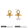 Jewelry Accessories Stainless Steel Vacuum Goldplated Round Bead Cap Pearl Pendant Sheep Eye Cap