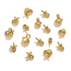 Jewelry Accessories Stainless Steel Vacuum Goldplated Round Bead Cap Pearl Pendant Sheep Eye Cap