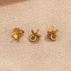 Jewelry Accessories Stainless Steel Vacuum Goldplated Round Bead Cap Pearl Pendant Sheep Eye Cap