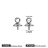 Jewelry Accessories Stainless Steel Vacuum Goldplated Round Bead Cap Pearl Pendant Sheep Eye Cap
