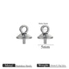 Jewelry Accessories Stainless Steel Vacuum Goldplated Round Bead Cap Pearl Pendant Sheep Eye Cap