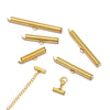 Jewelry Accessories Stainless Steel Vacuum Plated Bead Chain Pipe Buckle Connector Glossy Geometric Literary And Artistic