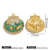 Jewelry Accessories Stainless Steel Vacuum Plated Color Gradient Drop Oil Shell Pendant Handmade