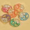 Jewelry Accessories Stainless Steel Vacuum Plated Color Gradient Drop Oil Shell Pendant Handmade