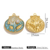Jewelry Accessories Stainless Steel Vacuum Plated Color Gradient Drop Oil Shell Pendant Handmade