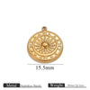 Jewelry Accessories Stainless Steel Vacuum Plating Star Moon Casting Round Pendant