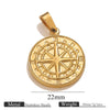 Jewelry Accessories Stainless Steel Vacuum Plating Star Moon Casting Round Pendant