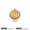 Jewelry Accessories Stainless Steel Vacuum Plating Star Moon Casting Round Pendant