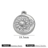 Jewelry Accessories Stainless Steel Vacuum Plating Star Moon Casting Round Pendant