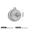 Jewelry Accessories Stainless Steel Vacuum Plating Star Moon Casting Round Pendant