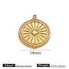 Jewelry Accessories Stainless Steel Vacuum Plating Star Moon Casting Round Pendant