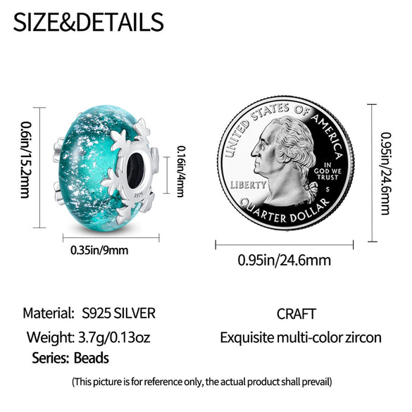 Jewelry Accessories Sterling Silver Glass Beads Dripping Oil Style Charm Beads For Bracelet Necklace