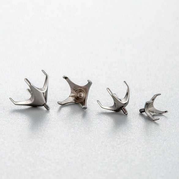 Jewelry Accessories Titanium Alloy Geometric Polished Ear Nail Puncture Emptyholder