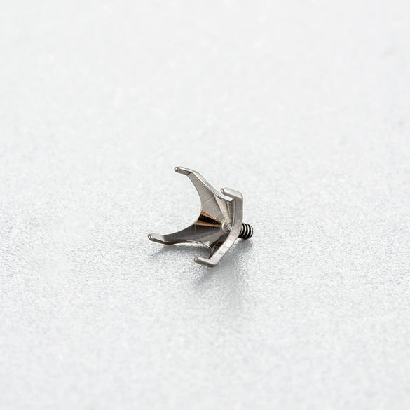 Jewelry Accessories Titanium Alloy Geometric Polished Ear Nail Puncture Emptyholder