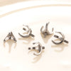 Jewelry Accessories Titanium Alloy Threejaw Card Ball Emptyholder Fashion Geometric Polishing Diy Ear Nail Puncture
