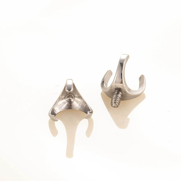 Jewelry Accessories Titanium Alloy Threejaw Card Ball Emptyholder Fashion Geometric Polishing Diy Ear Nail Puncture