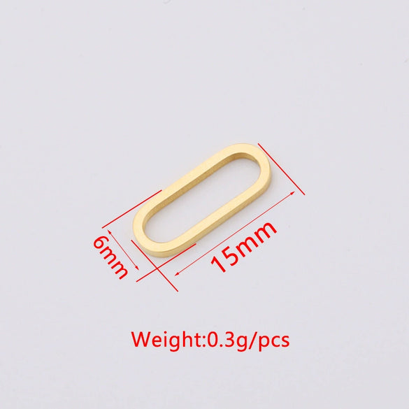Jewelry Accessories Titanium Steel Eggshaped Geometric Flat Buckle Earrings And Oval Ring With Fine Polishing