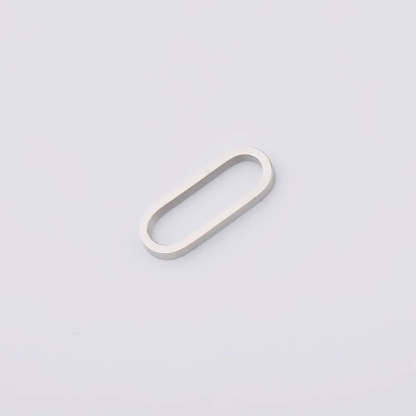 Jewelry Accessories Titanium Steel Eggshaped Geometric Flat Buckle Earrings And Oval Ring With Fine Polishing