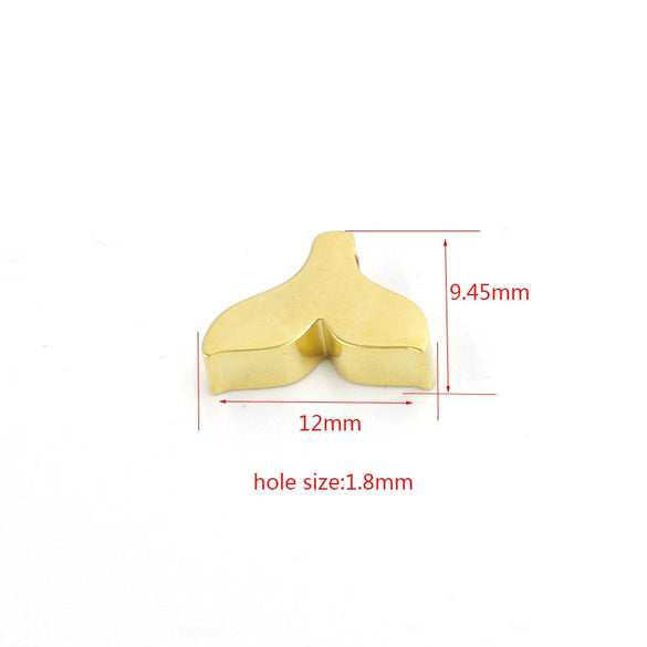 Jewelry Accessories Titanium Steel Fish Tail Bead Pendant With Mirror Finish Polishing