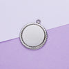 Jewelry Accessories Titanium Steel Geometric Round Glossy Laser Pendant Electroplated