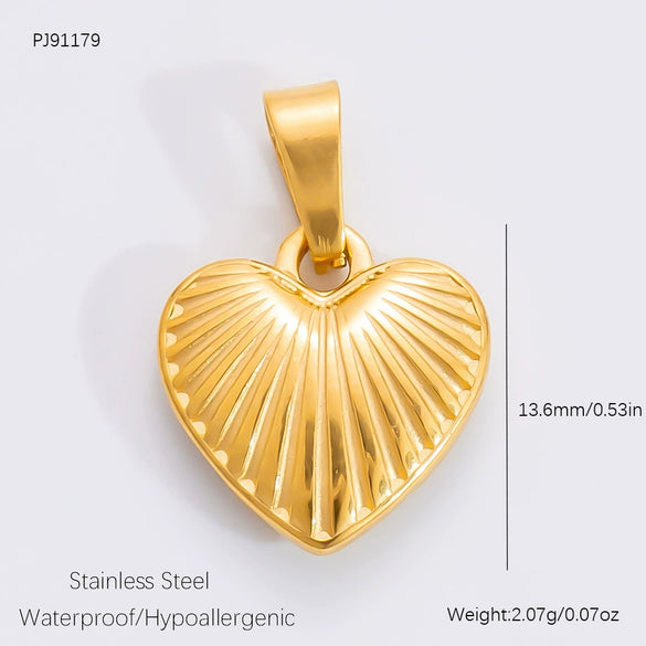 Jewelry Accessories Titanium Steel Heart Pearl Butterfly Love Flowers Minimalist Electroplating Pendant For Women