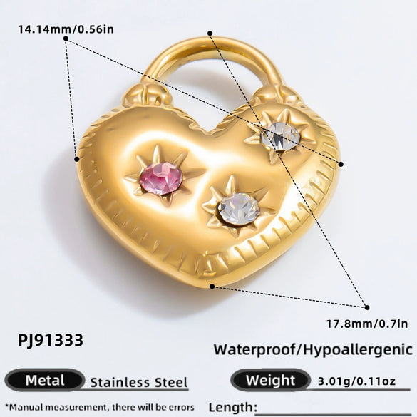 Jewelry Accessories Titanium Steel Heart Pearl Butterfly Love Flowers Minimalist Electroplating Pendant For Women