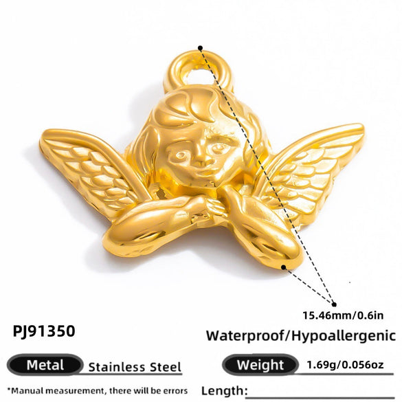Jewelry Accessories Titanium Steel Heart Pearl Butterfly Love Flowers Minimalist Electroplating Pendant For Women