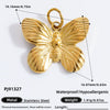 Jewelry Accessories Titanium Steel Heart Pearl Butterfly Love Flowers Minimalist Electroplating Pendant For Women