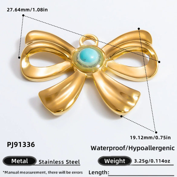 Jewelry Accessories Titanium Steel Heart Pearl Butterfly Love Flowers Minimalist Electroplating Pendant For Women