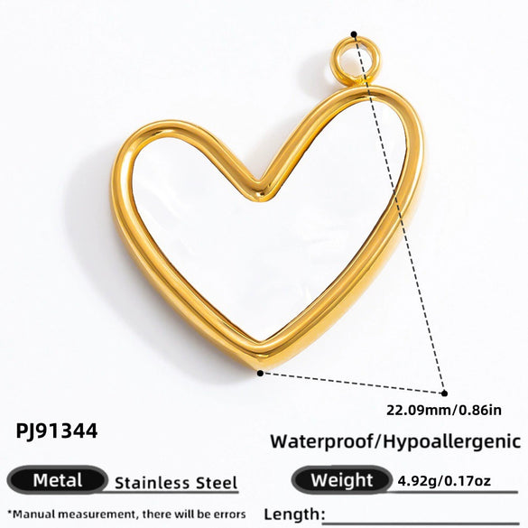 Jewelry Accessories Titanium Steel Heart Pearl Butterfly Love Flowers Minimalist Electroplating Pendant For Women