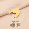 Jewelry Accessories Titanium Steel Love Puzzle Pendant With Splicing Split Style And Fine Polishing