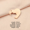 Jewelry Accessories Titanium Steel Love Puzzle Pendant With Splicing Split Style And Fine Polishing
