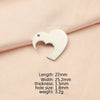 Jewelry Accessories Titanium Steel Love Puzzle Pendant With Splicing Split Style And Fine Polishing