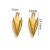 Jewelry Accessories Titanium Steel Pleated Fan Shaped Geometric Pendant With Eight Eyes Pattern And Electroplating Treatment