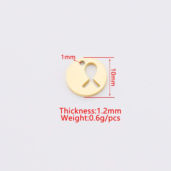 Jewelry Accessories Titanium Steel Round Pendant Mirror Polished Electroplated Totem Geometric Style