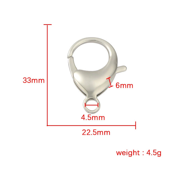 Jewelry Accessories Titanium Steel Shrimp Bow Buckle Lobster Buckle Electroplated Street Geometric Doll Pendant