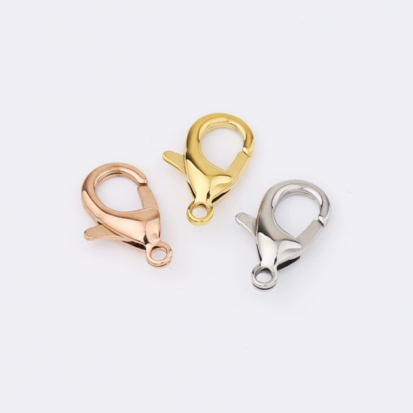 Jewelry Accessories Titanium Steel Shrimp Bow Buckle Lobster Buckle Electroplated Street Geometric Doll Pendant