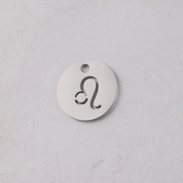 Jewelry Accessories Titanium Steel Single Hole Round Hollow Constellation Geometric Pendant Mirror Finish Polishing
