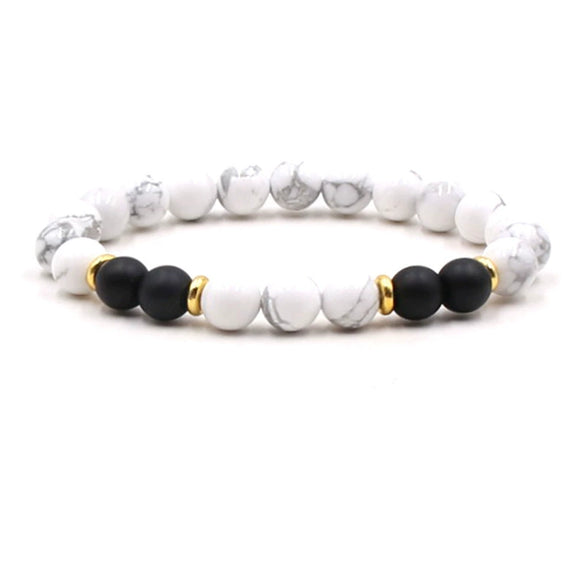 Jewelry Accessories Unisex Handmade Agate Bracelet With Geometric Pattern