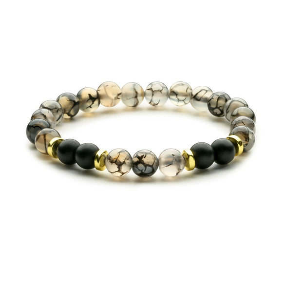 Jewelry Accessories Unisex Handmade Agate Bracelet With Geometric Pattern
