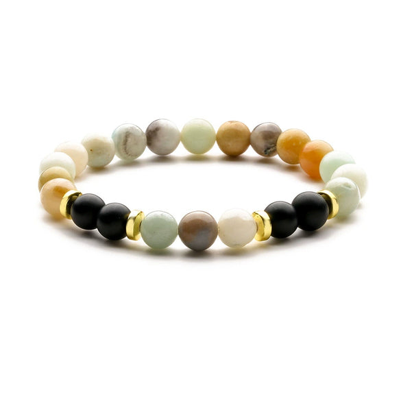 Jewelry Accessories Unisex Handmade Agate Bracelet With Geometric Pattern
