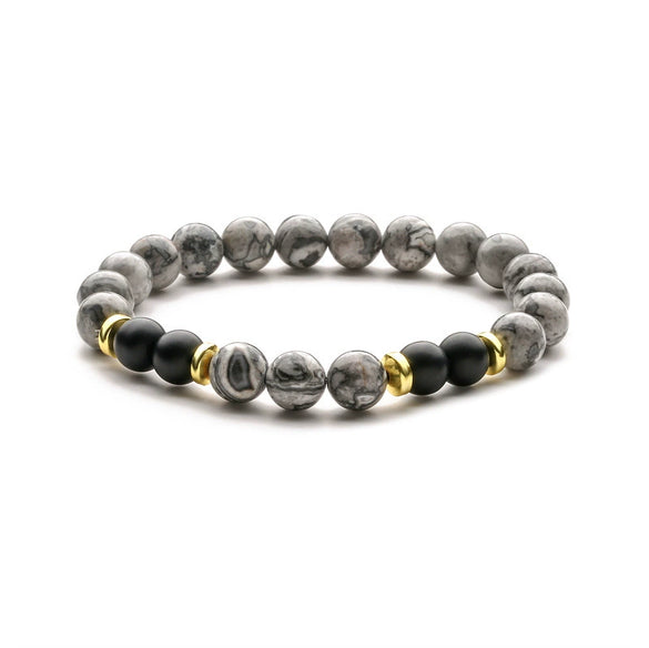 Jewelry Accessories Unisex Handmade Agate Bracelet With Geometric Pattern