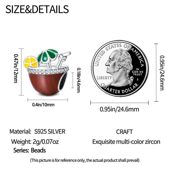 Jewelry Accessories White Copper Silver Plated Dripping Oil Beaded Coffee Cup Beads