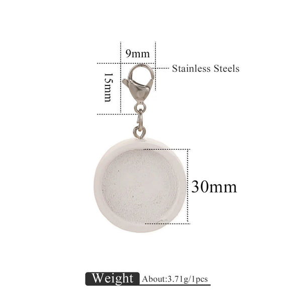 Jewelry Accessories Wood Key Ring With Round Shape And Electroplating Processing