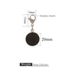 Jewelry Accessories Wood Key Ring With Round Shape And Electroplating Processing