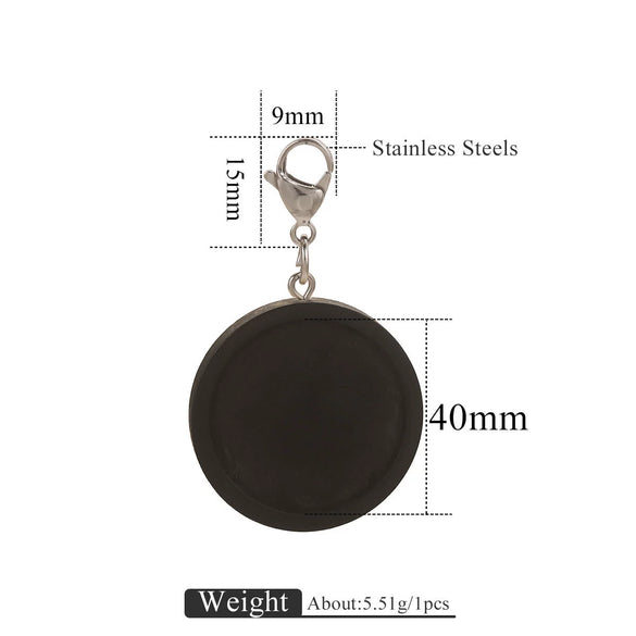 Jewelry Accessories Wood Key Ring With Round Shape And Electroplating Processing