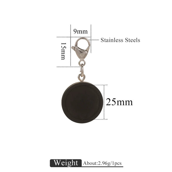 Jewelry Accessories Wood Key Ring With Round Shape And Electroplating Processing